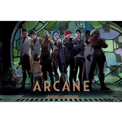 Arcane League of Legends Characters in Zaun Arcade Maxi Poster