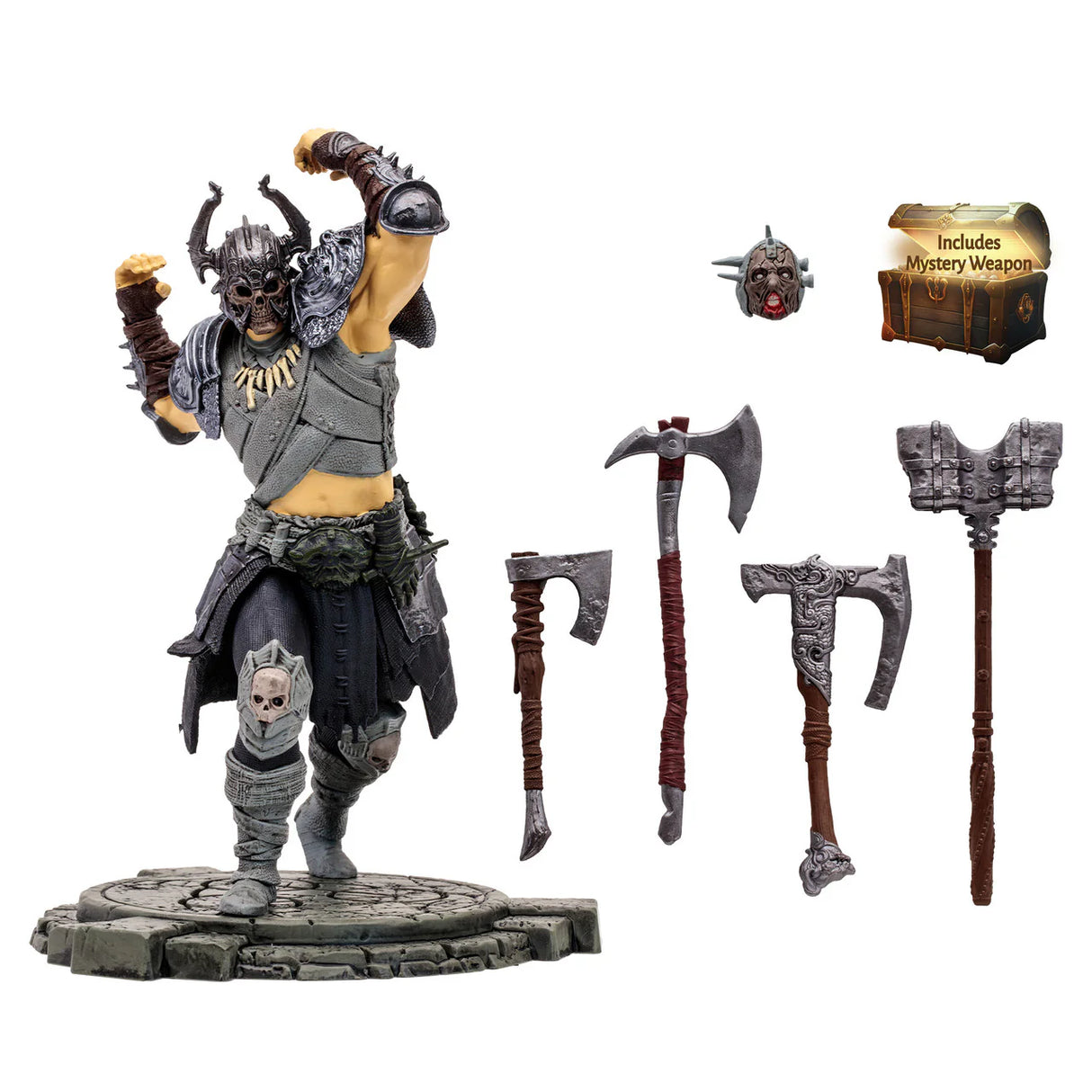 Diablo IV Whirlwind Barbarian 6" Posed Statue