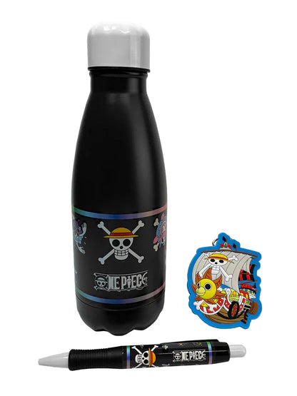 One Piece Water Bottle, Magnet and Pen Gift Set