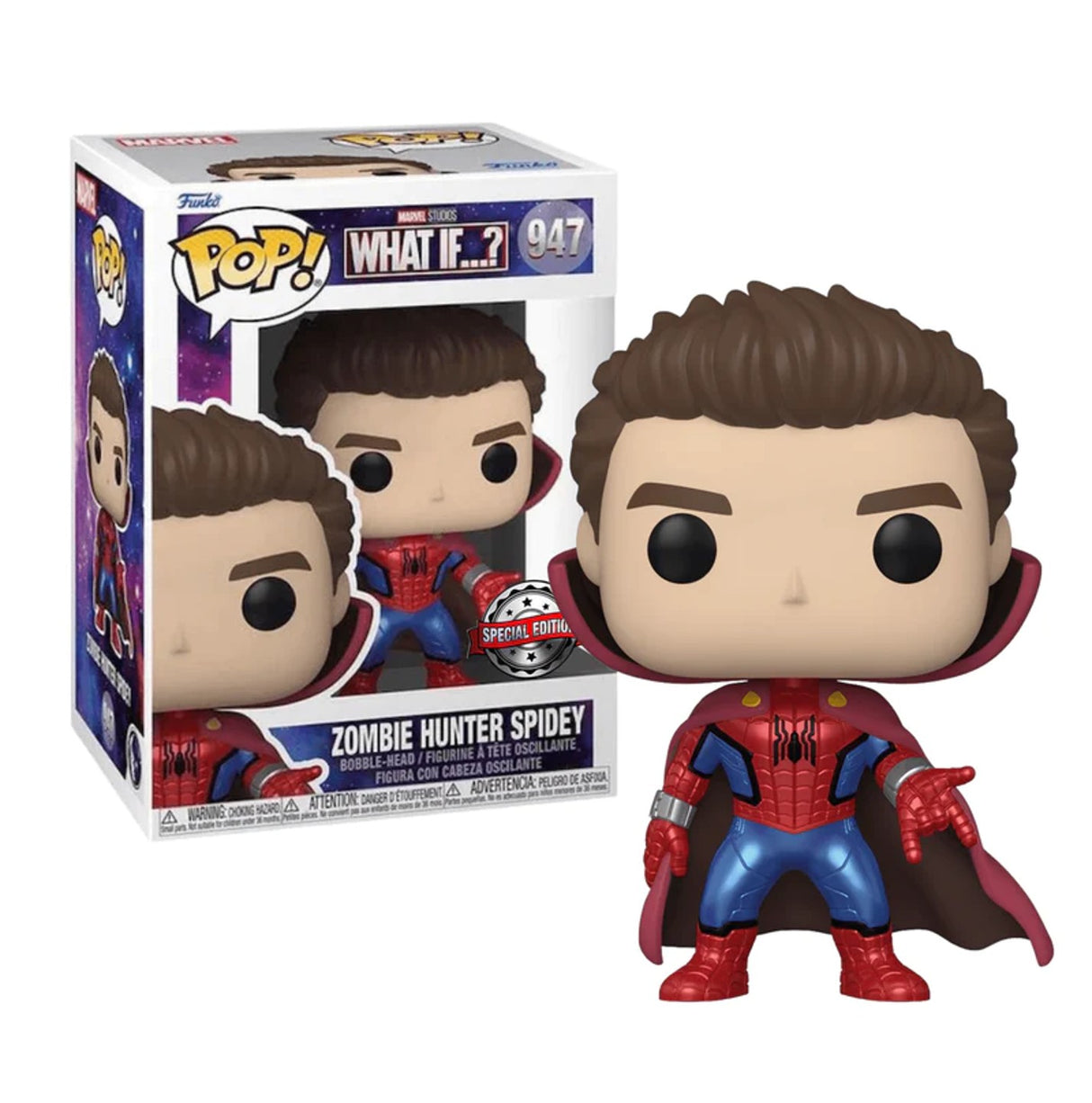Marvel What If...? Zombie Hunter Spidey (Unmasked) Funko Pop! Vinyl Figure #947