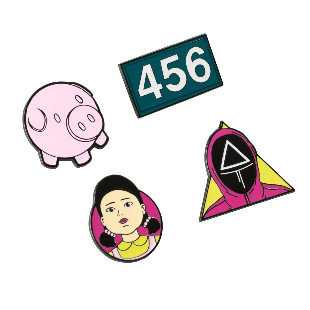 Squid Game Set of 4 Enamel Pin Badges
