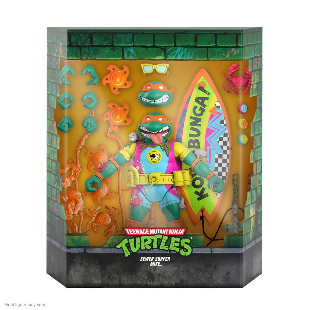 Teenage Mutant Ninja Turtles Sewer Surfer Mike 18cm Super 7 Action Figure