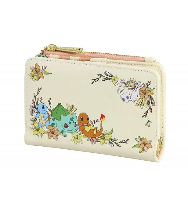 Pokemon Loungefly Mew & Kanto Starters Flap Wallet Purse