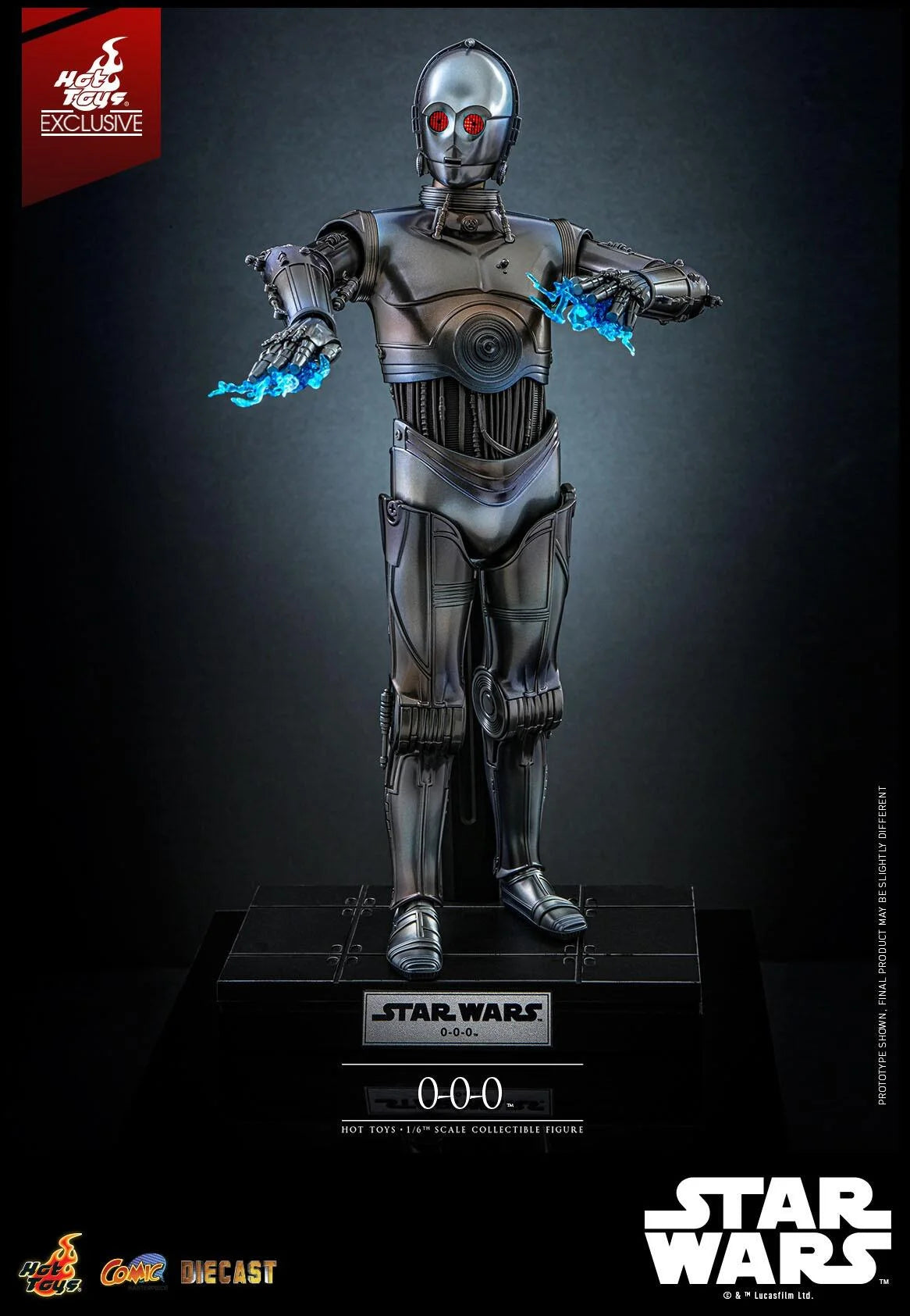 Star Wars 0-0-0 (Triple Zero) Droid 1:6 Scale Hot Toys Action Figure