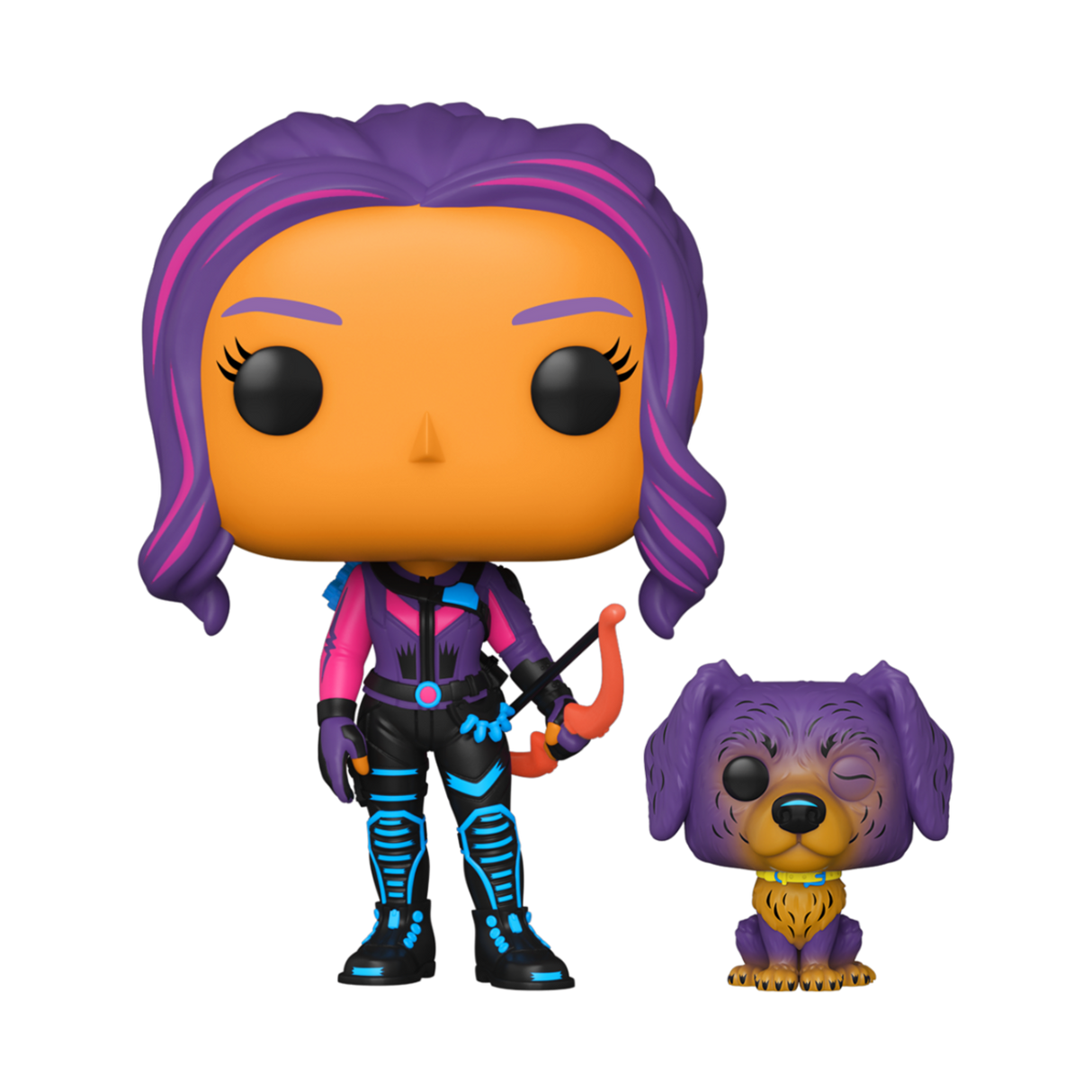 Marvel Kate Bishop (With Lucky the Pizza Dog) (Blacklight) Funko Pop! Vinyl Figure #1212