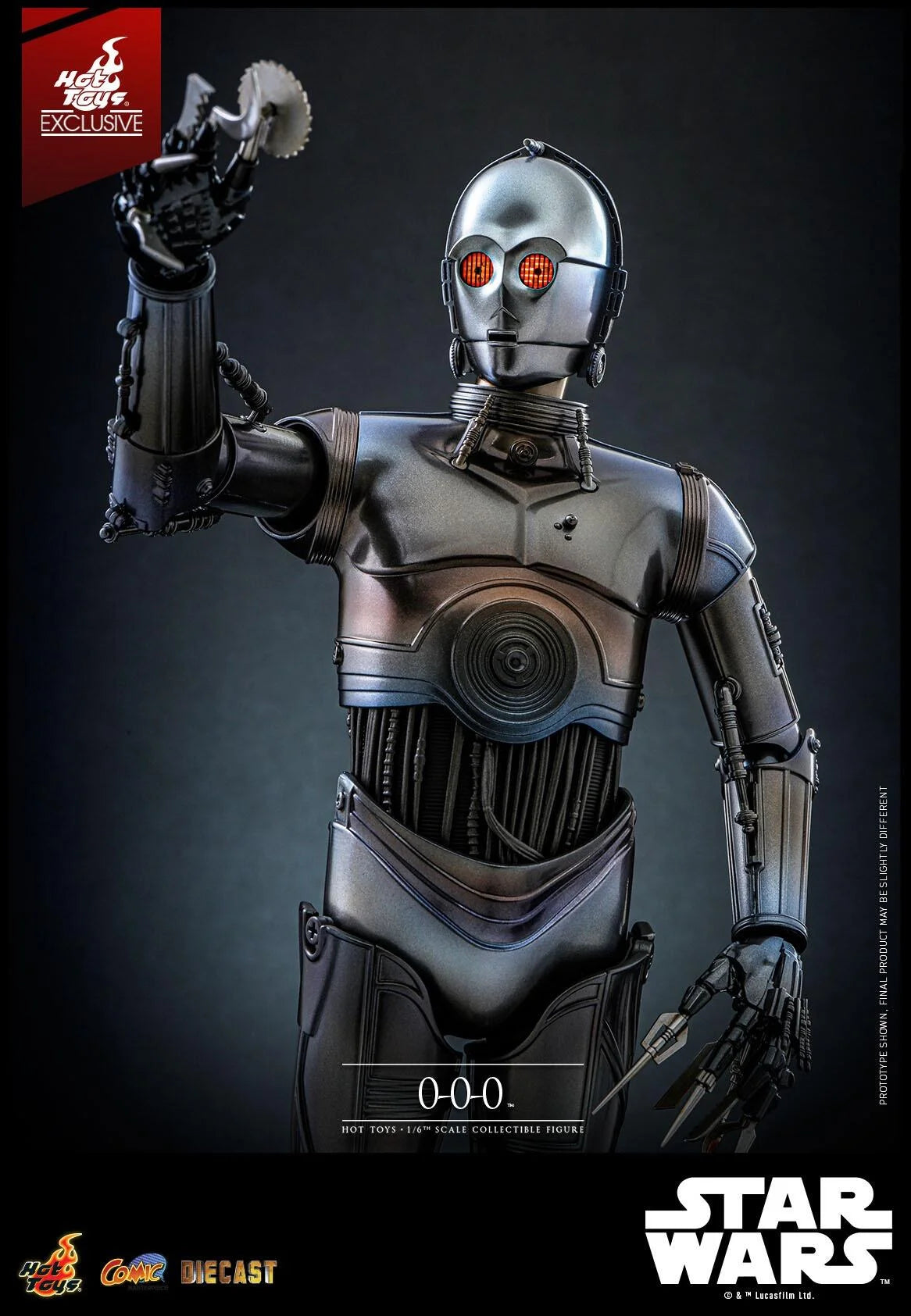 Star Wars 0-0-0 (Triple Zero) Droid 1:6 Scale Hot Toys Action Figure