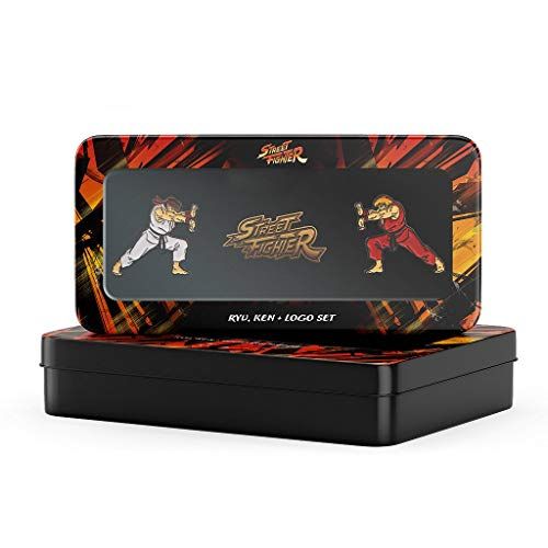 Street Fighter Ryu, Ken & Gold Logo Pin Badge Set of 3