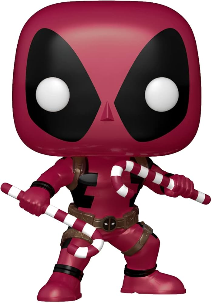 Marvel Holiday Deadpool With Candy Canes (Metallic) Funko Pop! Vinyl Figure #400