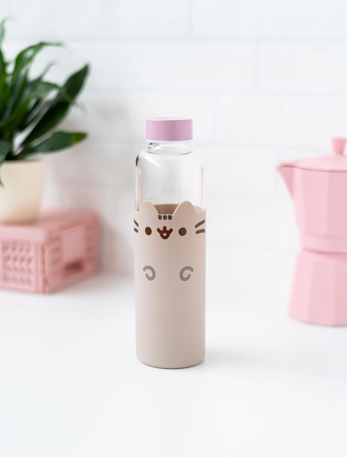 Pusheen the Cat 500ml Glass Water Bottle