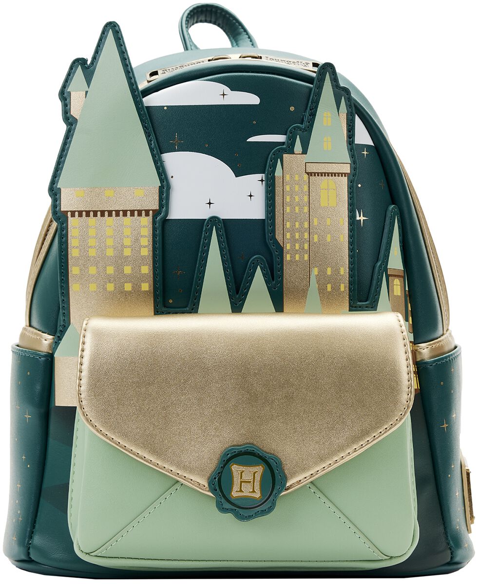 Harry Potter: Golden Hogwarts Castle: Loungefly Mini Backpack
