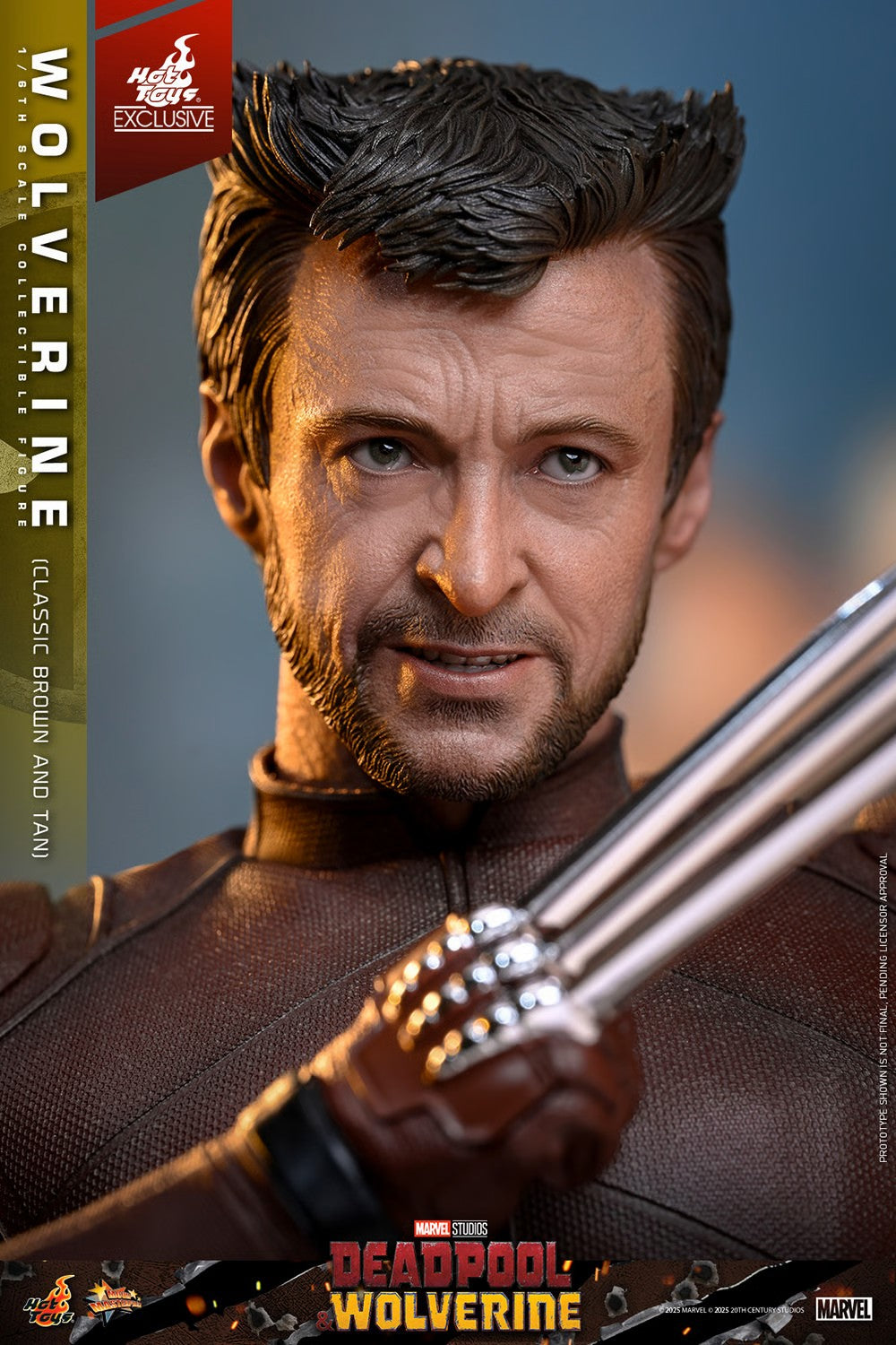 Marvel Deadpool & Wolverine Wolverine \hot Toy 1/6 Scale Classic Brown & Tan
