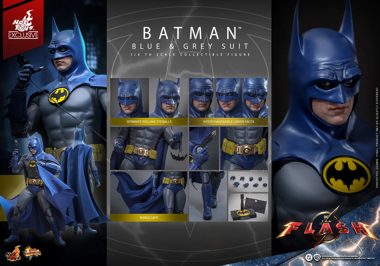 DC The Flash Batman Hot Toy 1/6 Scale Blue & Grey Suit