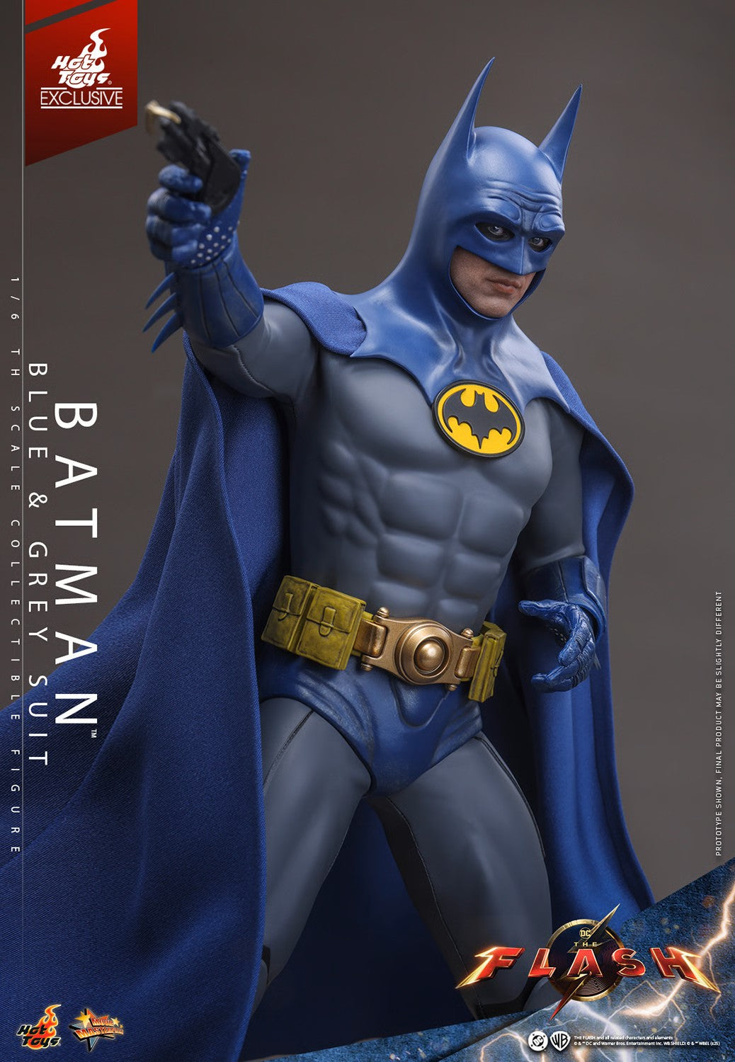 DC The Flash Batman Hot Toy 1/6 Scale Blue & Grey Suit