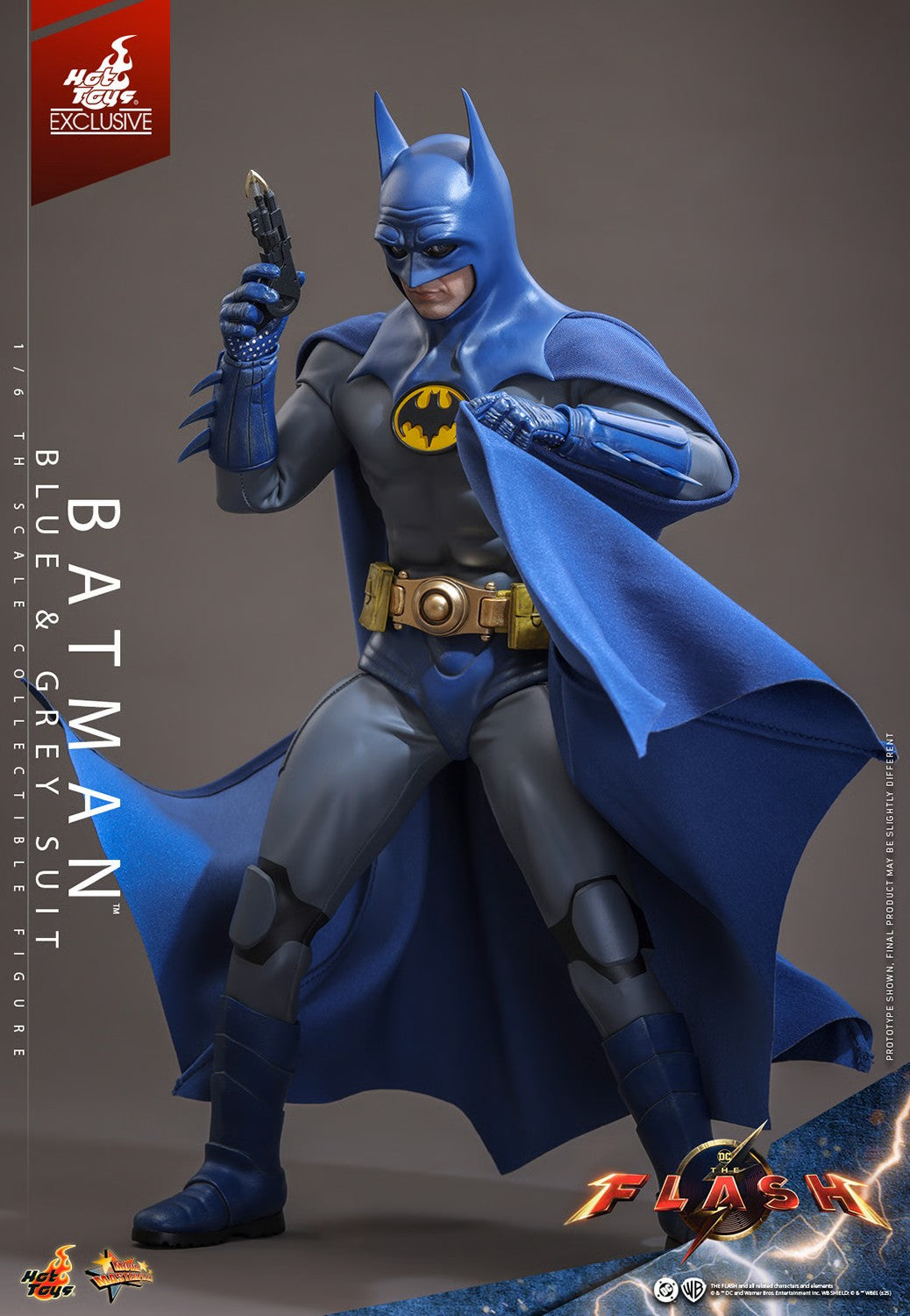 DC The Flash Batman Hot Toy 1/6 Scale Blue & Grey Suit