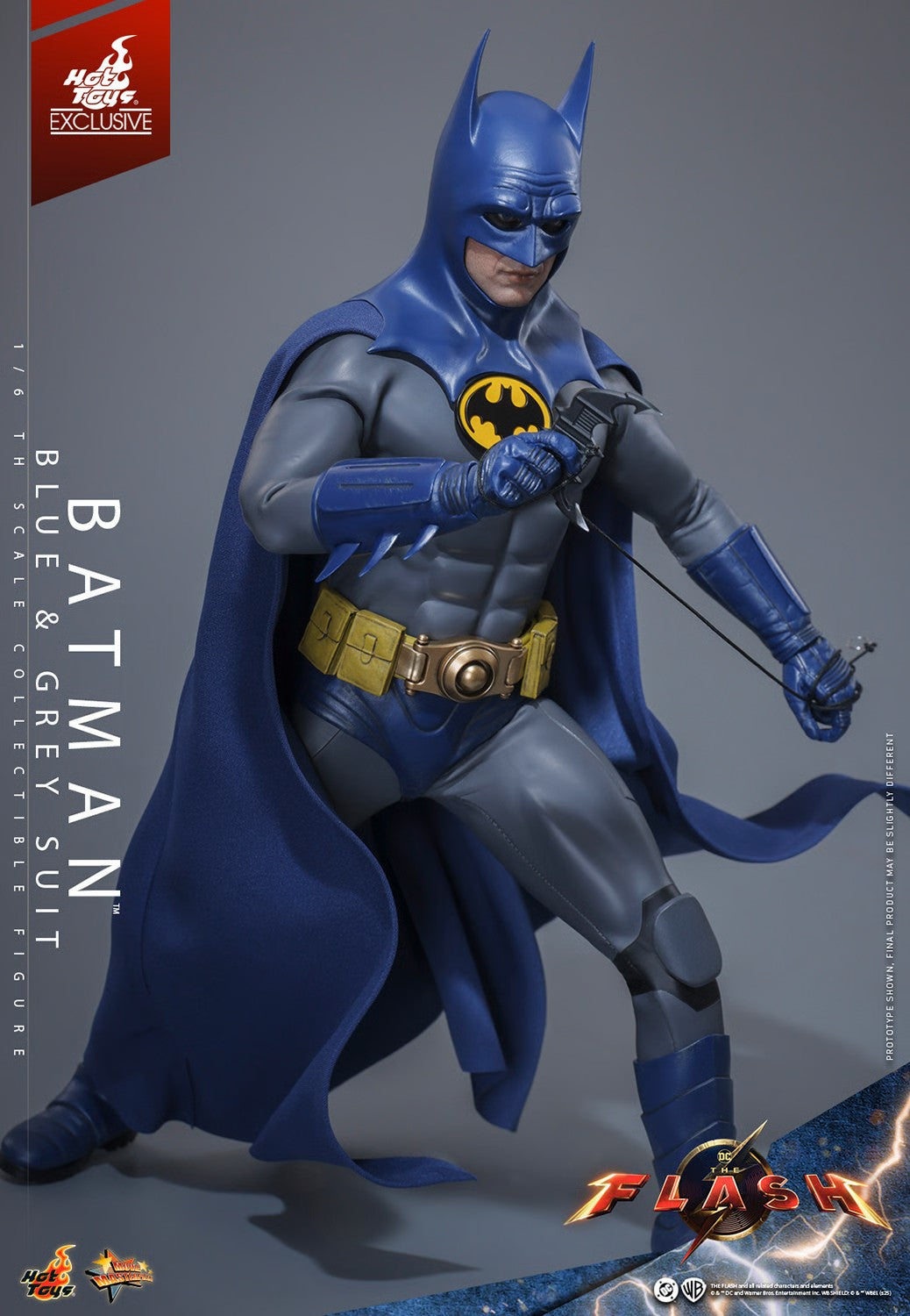 DC The Flash Batman Hot Toy 1/6 Scale Blue & Grey Suit