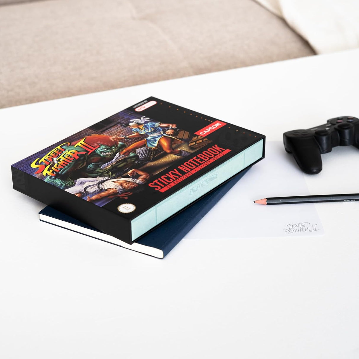 Street Fighter II A5 Notebook & Sticky Notes