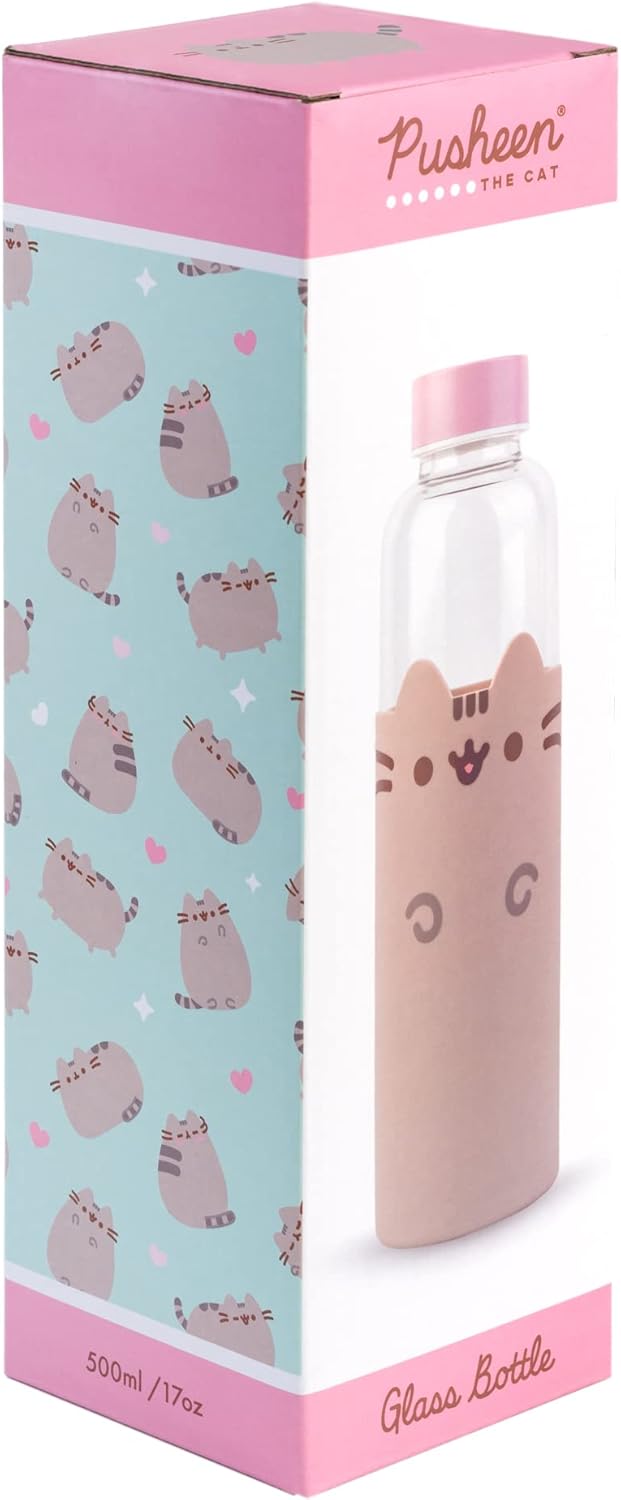 Pusheen the Cat 500ml Glass Water Bottle