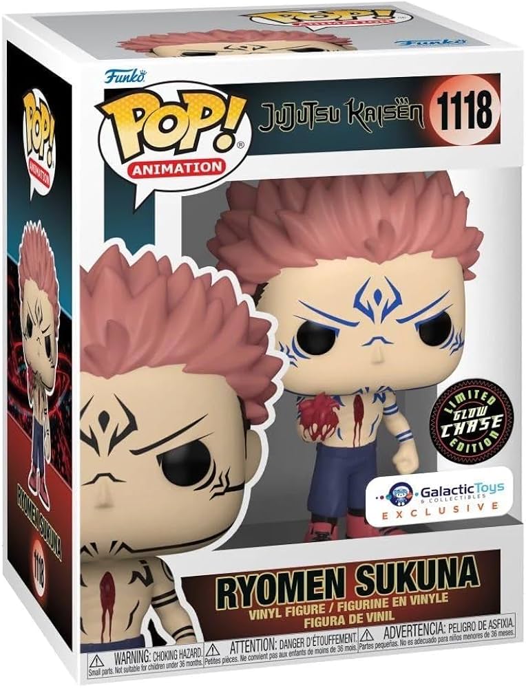 Jujutsu Kaisen Ryomen Sukuna (Galactic Toys Exclusive) (Chase) (Glow in the Dark) Funko Pop! Vinyl Figure #1118