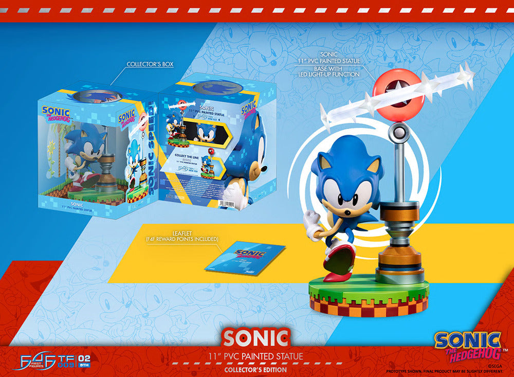 Sonic the Hedgehog Classic Sonic 11" First4Figures Collector's Edition PVC Statue