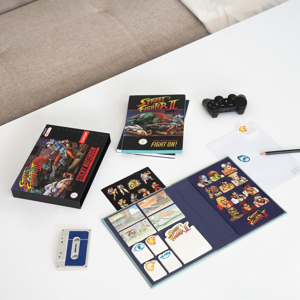 Street Fighter II A5 Notebook & Sticky Notes