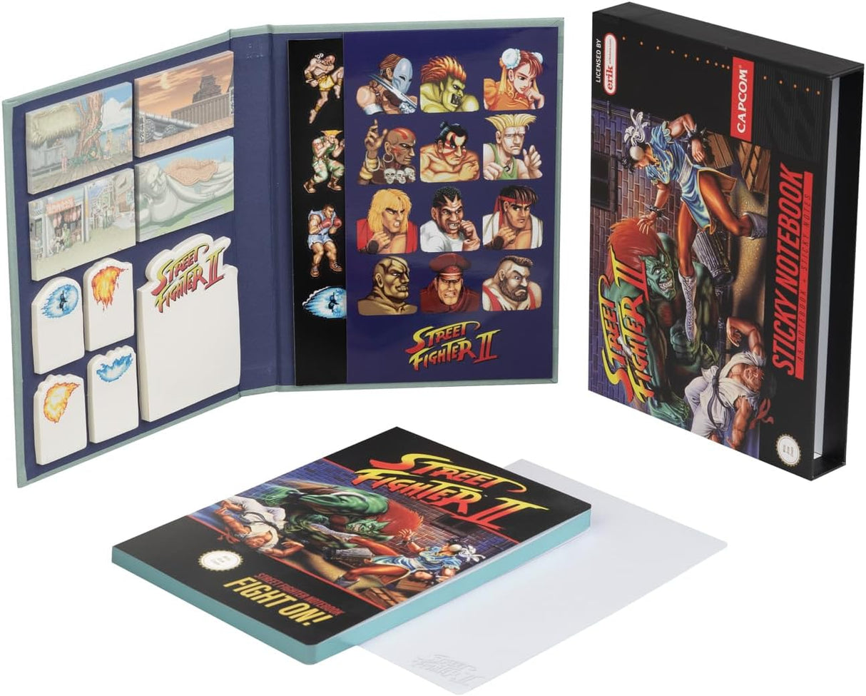 Street Fighter II A5 Notebook & Sticky Notes