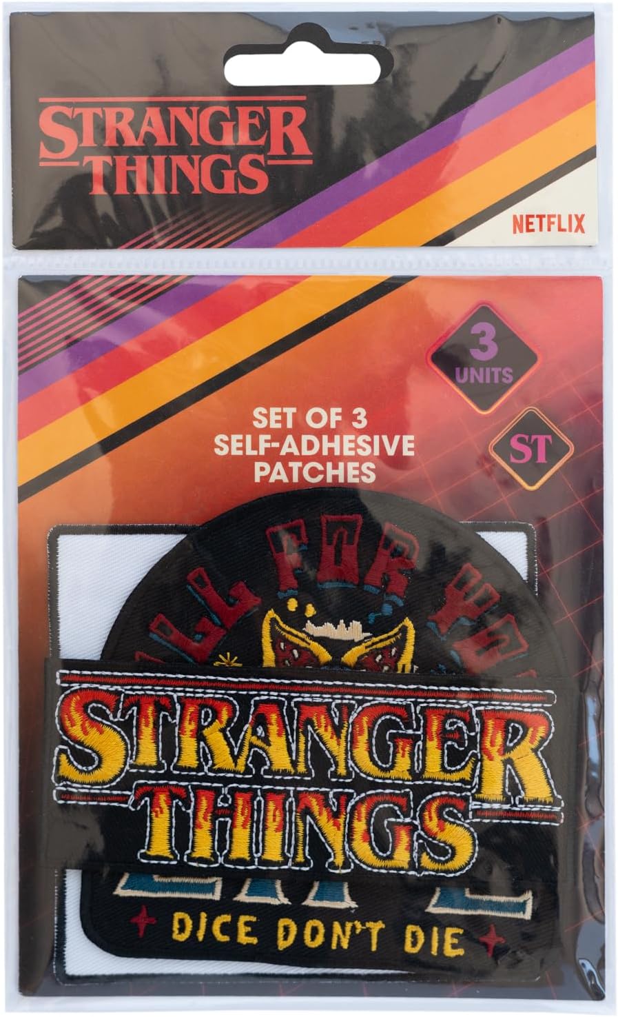 Stranger Things Set of 3 Iron on Patches