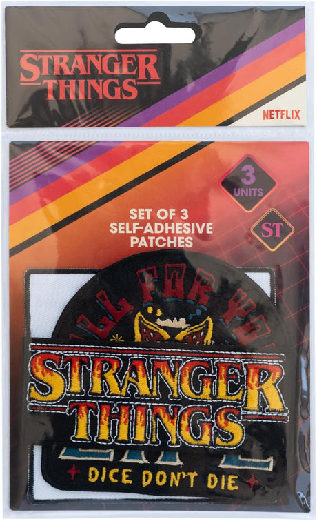 Stranger Things Set of 3 Iron on Patches
