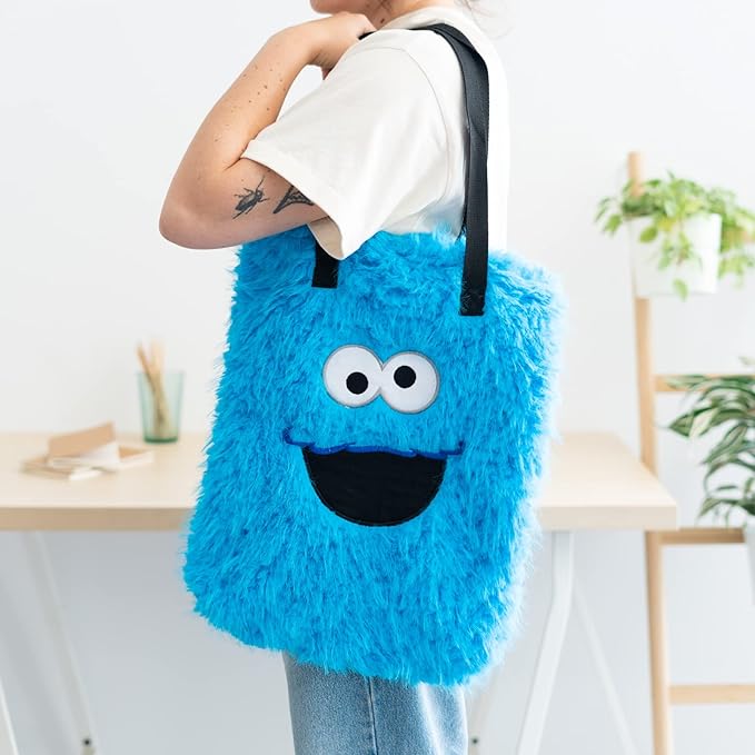 Sesame Street Cookie Monster Plush Tote Bag