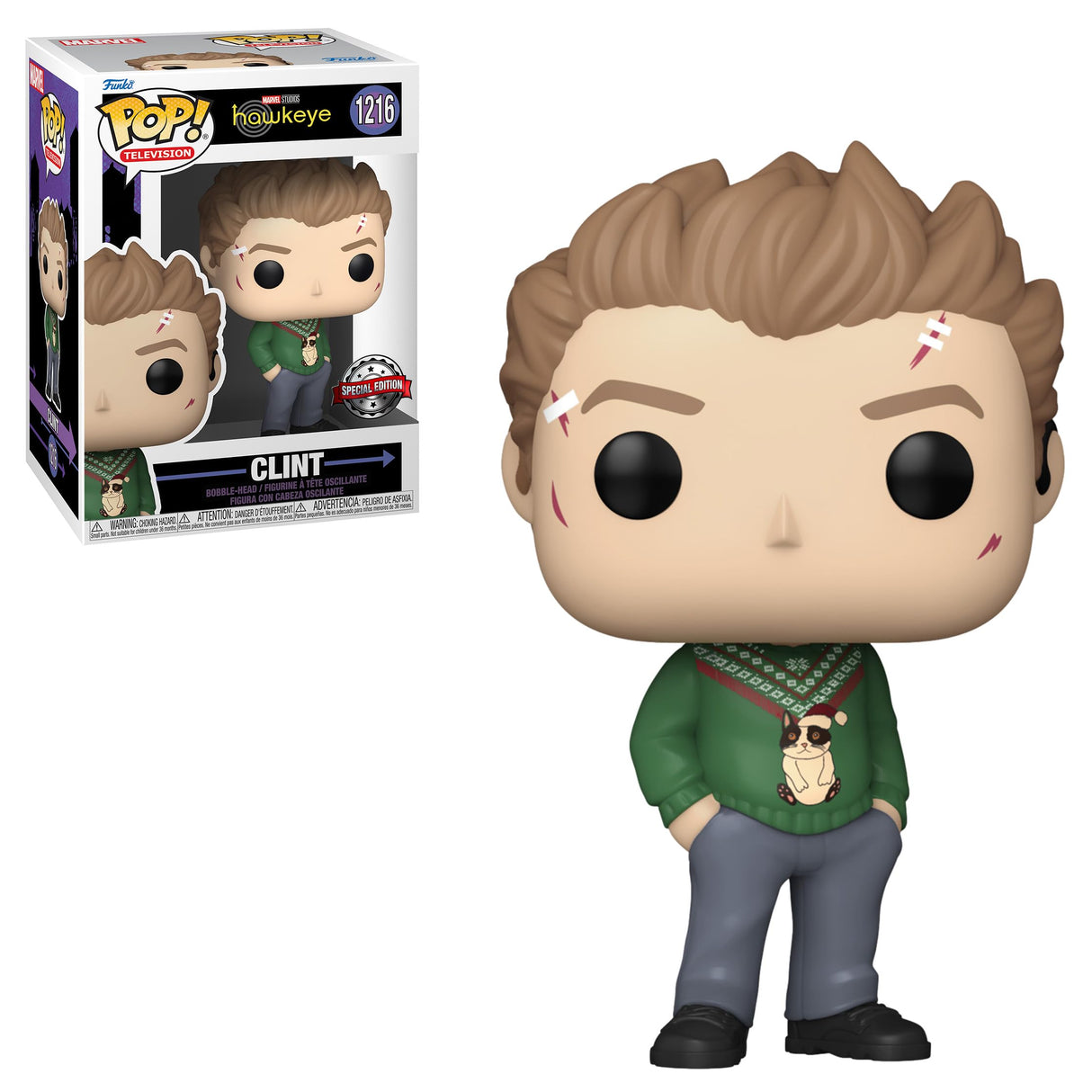 Marvel Hawkeye Clint Barton (Christmas Sweater) Funko Pop! Vinyl Figure #1216