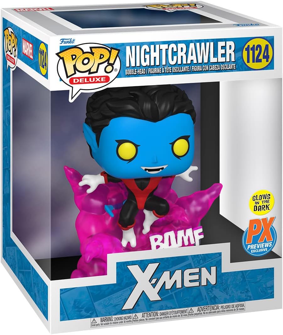 Marvel X-Men Nightcrawler Teleporting Glow In The Dark Deluxe Pop! Vinyl Figure