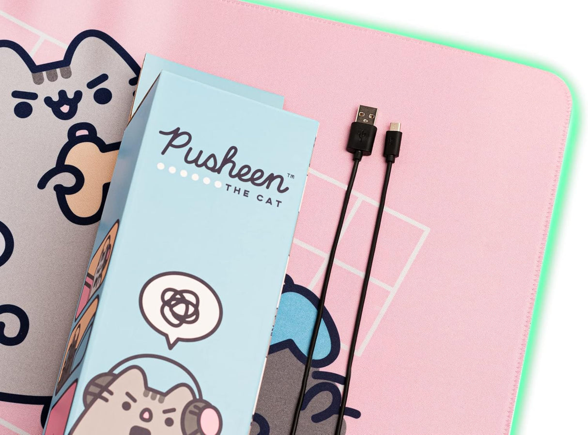 Pusheen the Cat RGB LED Light Up XL Mouse/Desk Mat