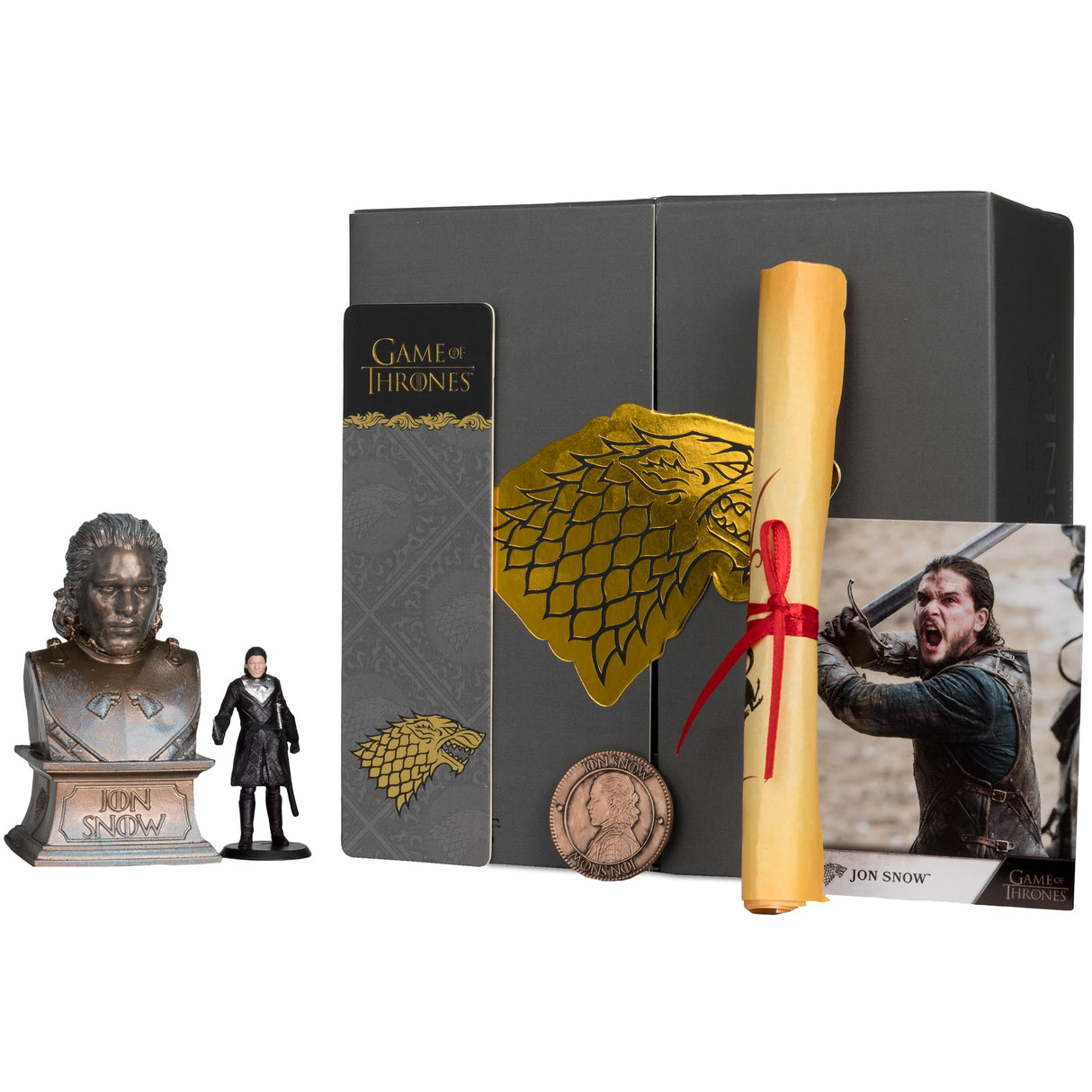 Game of Thrones Jon Snow Collector's Bundle Box (Bust, Mini Figure, Coin & More)