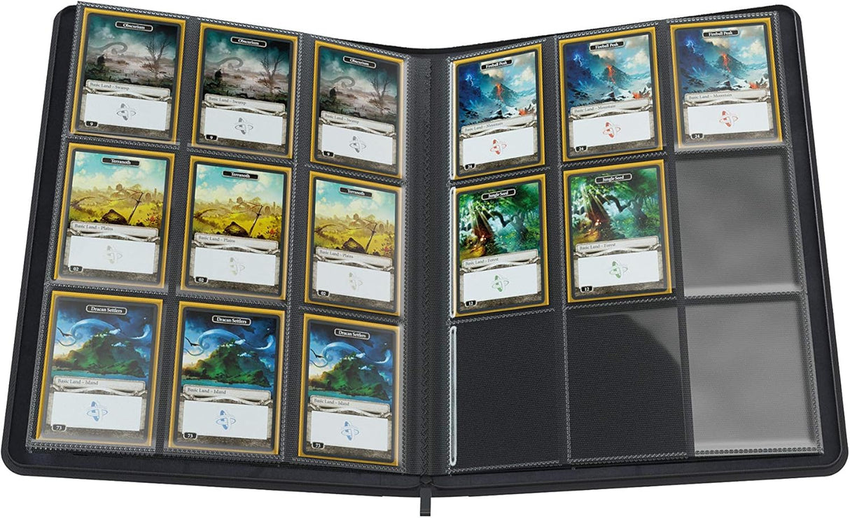 Gamegenic Zip-Up Album Trading Card Binder (Black) (18-Pocket/360 Card Capacity)