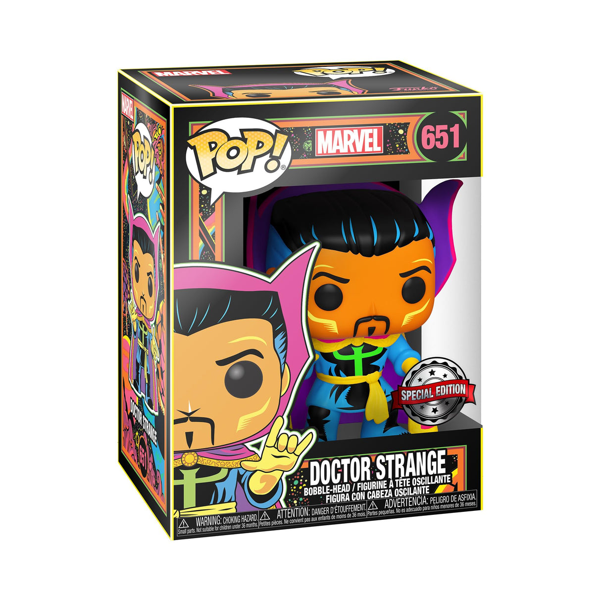 Marvel Doctor Strange (Blacklight) Funko Pop! Vinyl Figure #651