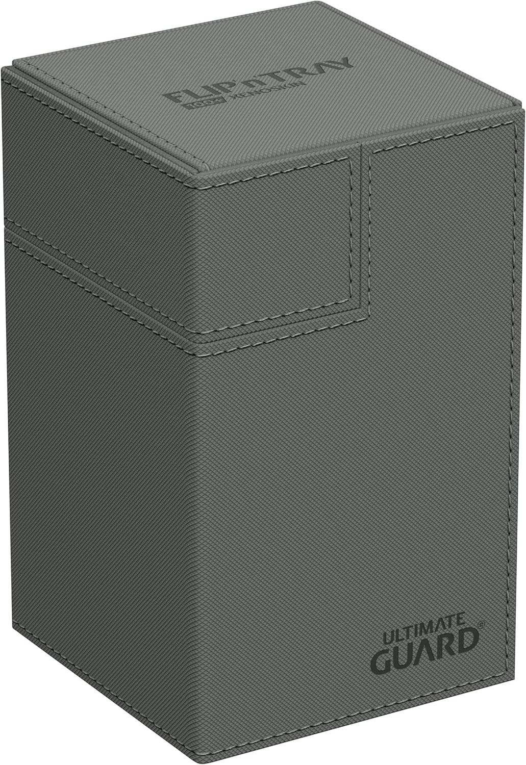 Ultimate Guard Flip 'n' Tray Xenoskin Trading Card Deck Box & Dice Tray (Grey) (100+ Capacity)