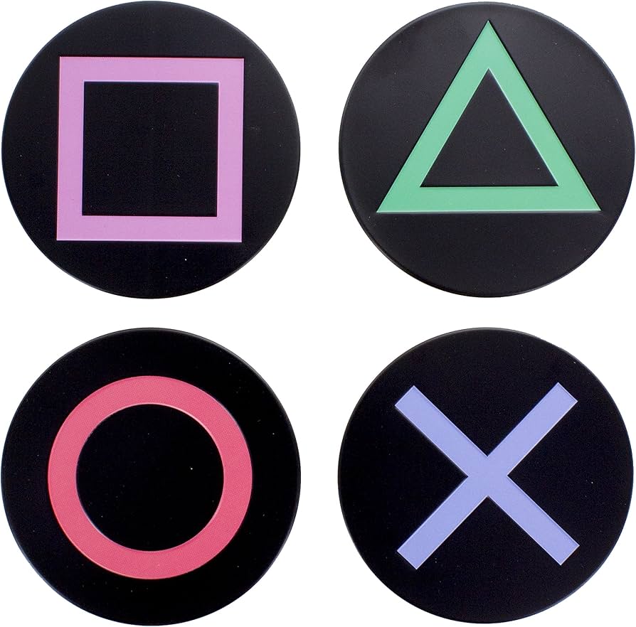 PlayStation Symbols Set of 4 Coasters by Numskull
