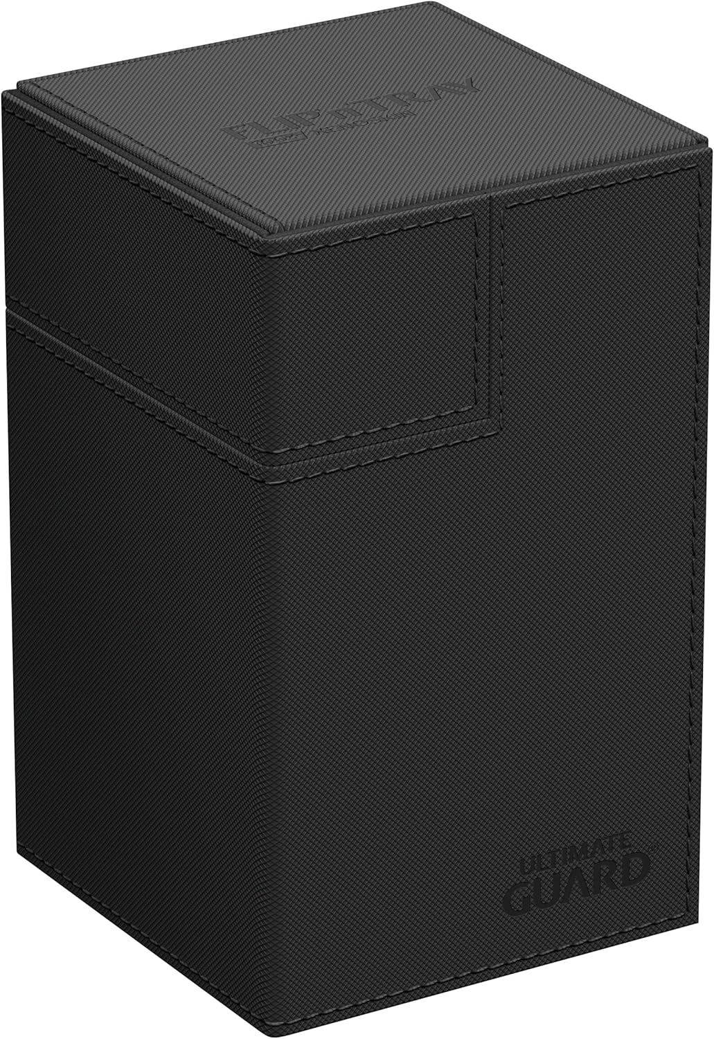 Ultimate Guard Flip 'n' Tray Xenoskin Trading Card Deck Box & Dice Tray (Black) (100+ Capacity)