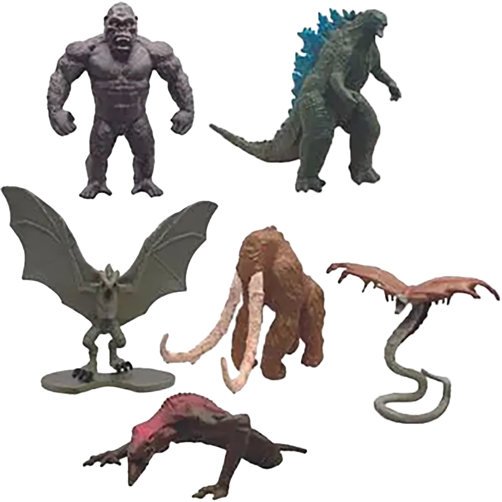 Monsterverse Godzilla Vs Kong 2 Inch Mini Monster 6 Pack