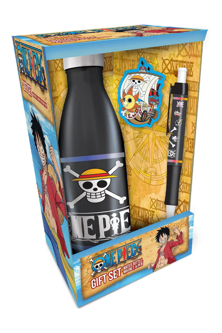 One Piece Water Bottle, Magnet and Pen Gift Set