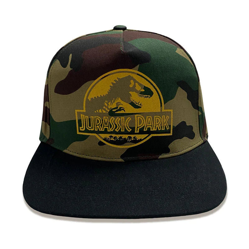 Jurassic Park - Gold Logo Camo (Unisex Multi Snapback Cap) One Size