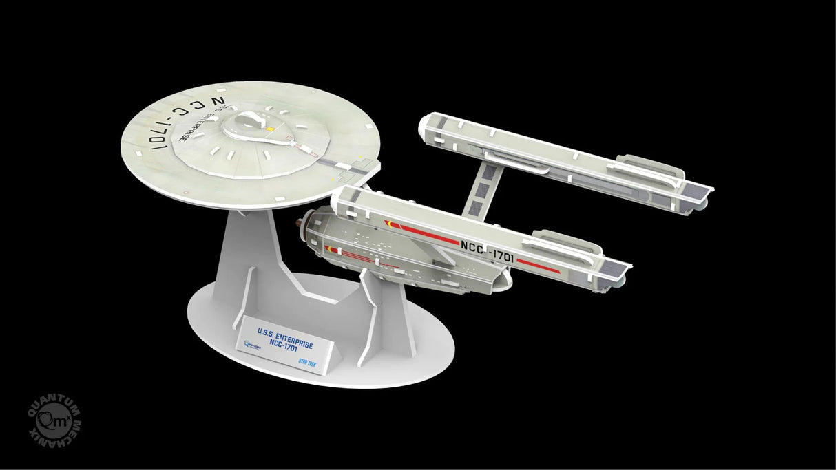 Star Trek TOS USS Enterprise NCC-1701 Qraftworks Puzzlefleet 3D Model Kit