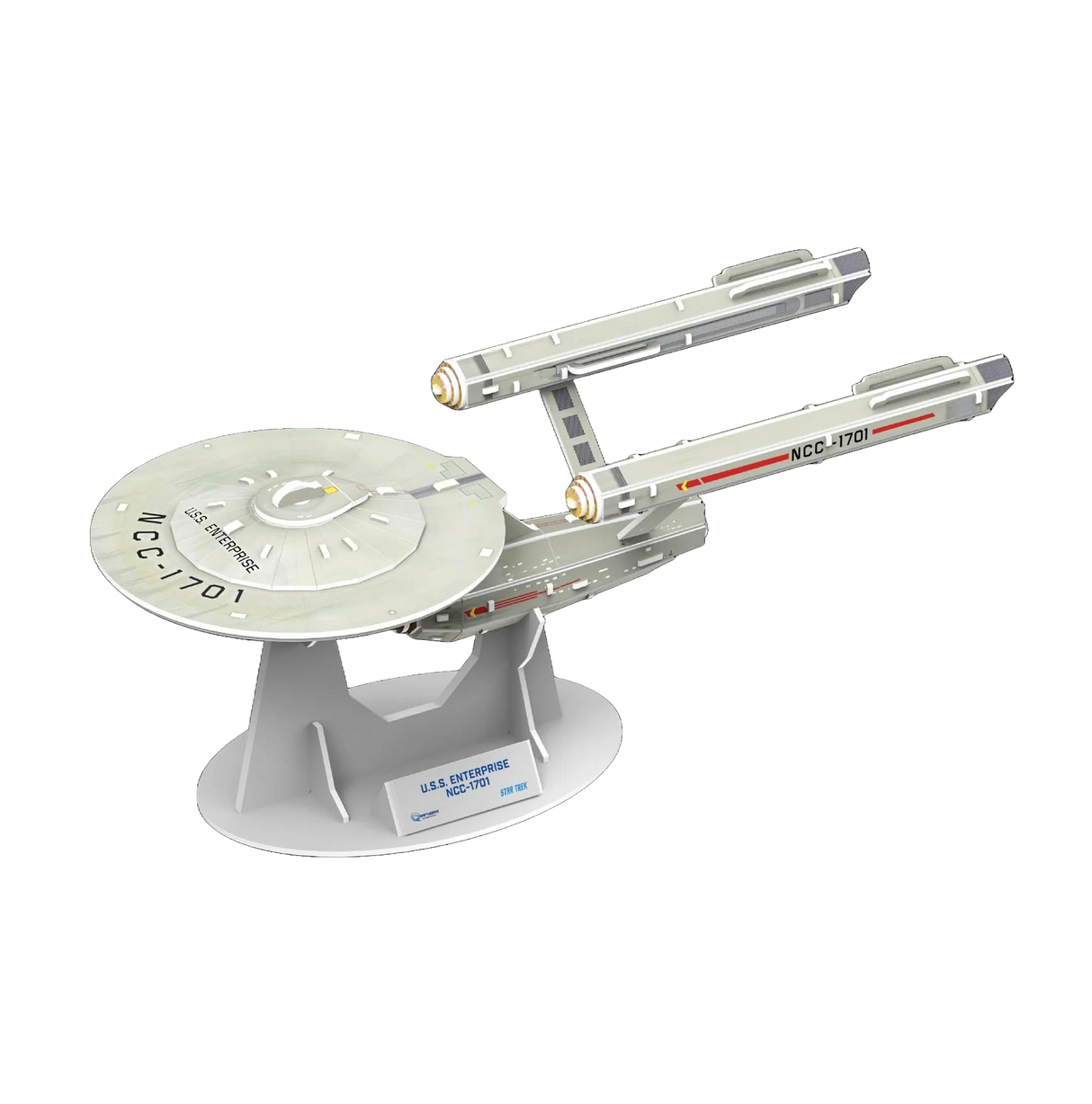 Star Trek TOS USS Enterprise NCC-1701 Qraftworks Puzzlefleet 3D Model Kit