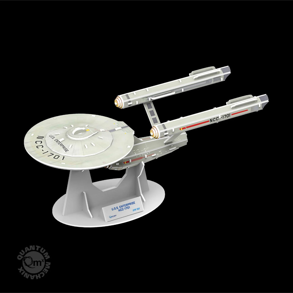 Star Trek TOS USS Enterprise NCC-1701 Qraftworks Puzzlefleet 3D Model Kit