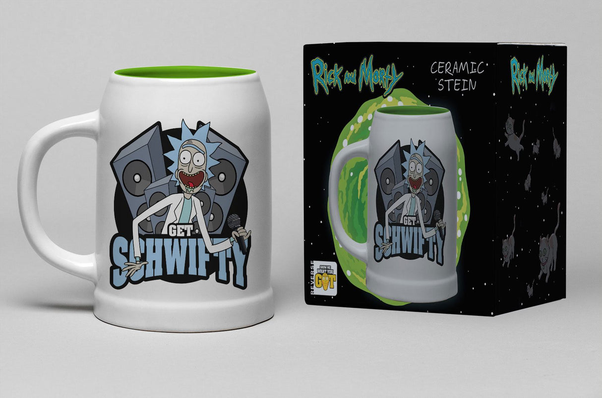 Rick and Morty Get Schwifty 600ml Ceramic Stein