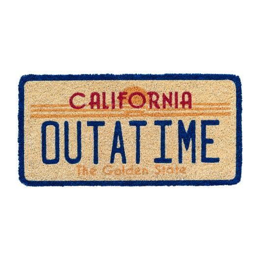 Back to the Future 'OUTATIME' DeLorean License Plate Door Mat
