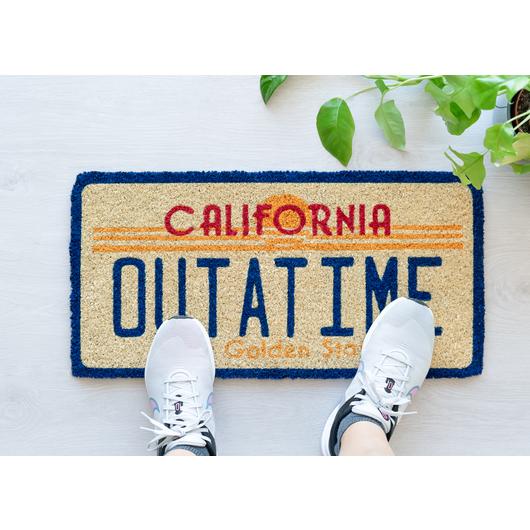 Back to the Future 'OUTATIME' DeLorean License Plate Door Mat
