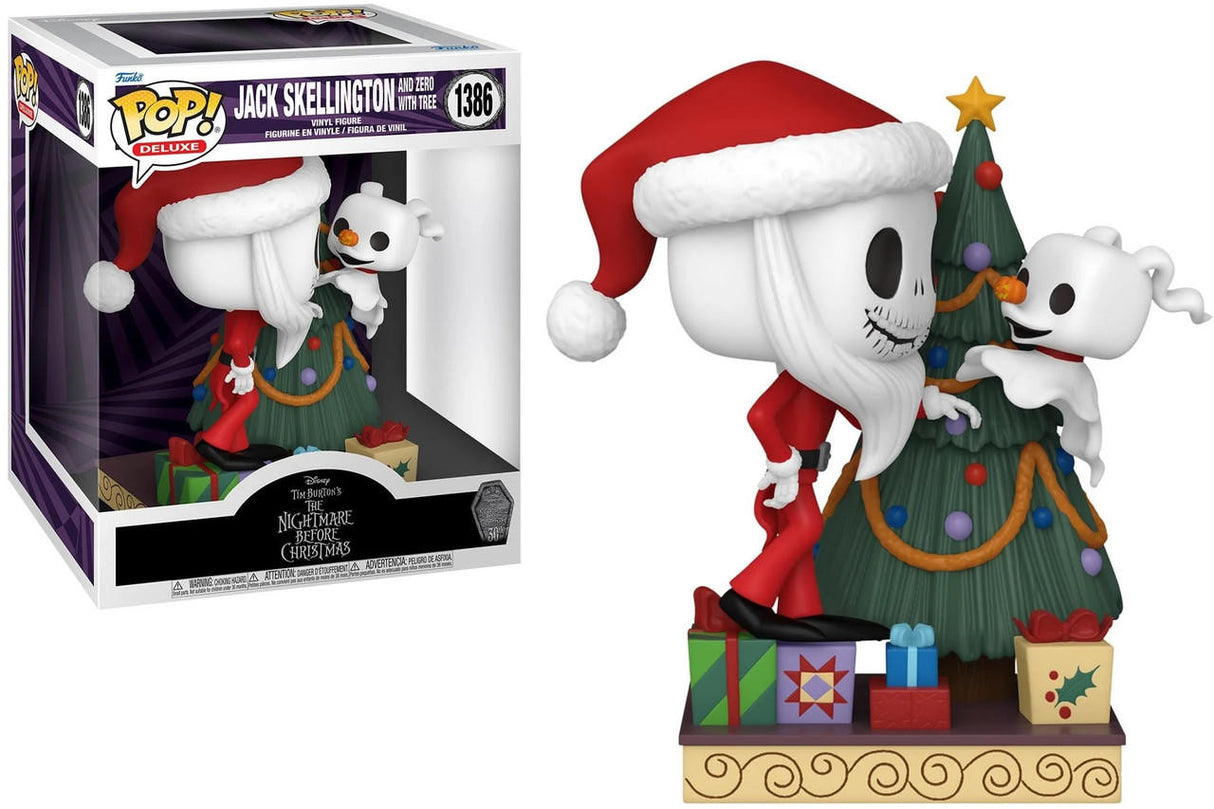 The Nightmare Before Christmas Jack Skellington and Zero With Tree Deluxe Funko Pop! Vinyl Figure #1386