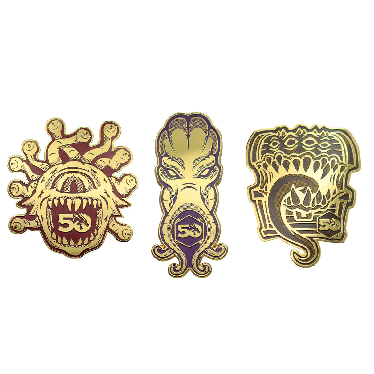 Dungeons & Dragons 50th Anniversary Set of 3 Monster Pin Badges