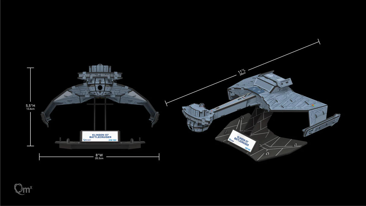 Star Trek Klingon D7 Battlecruiser Qraftworks Puzzlefleet 3D Model Kit