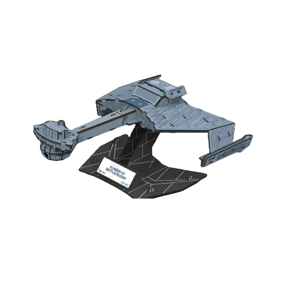 Star Trek Klingon D7 Battlecruiser Qraftworks Puzzlefleet 3D Model Kit